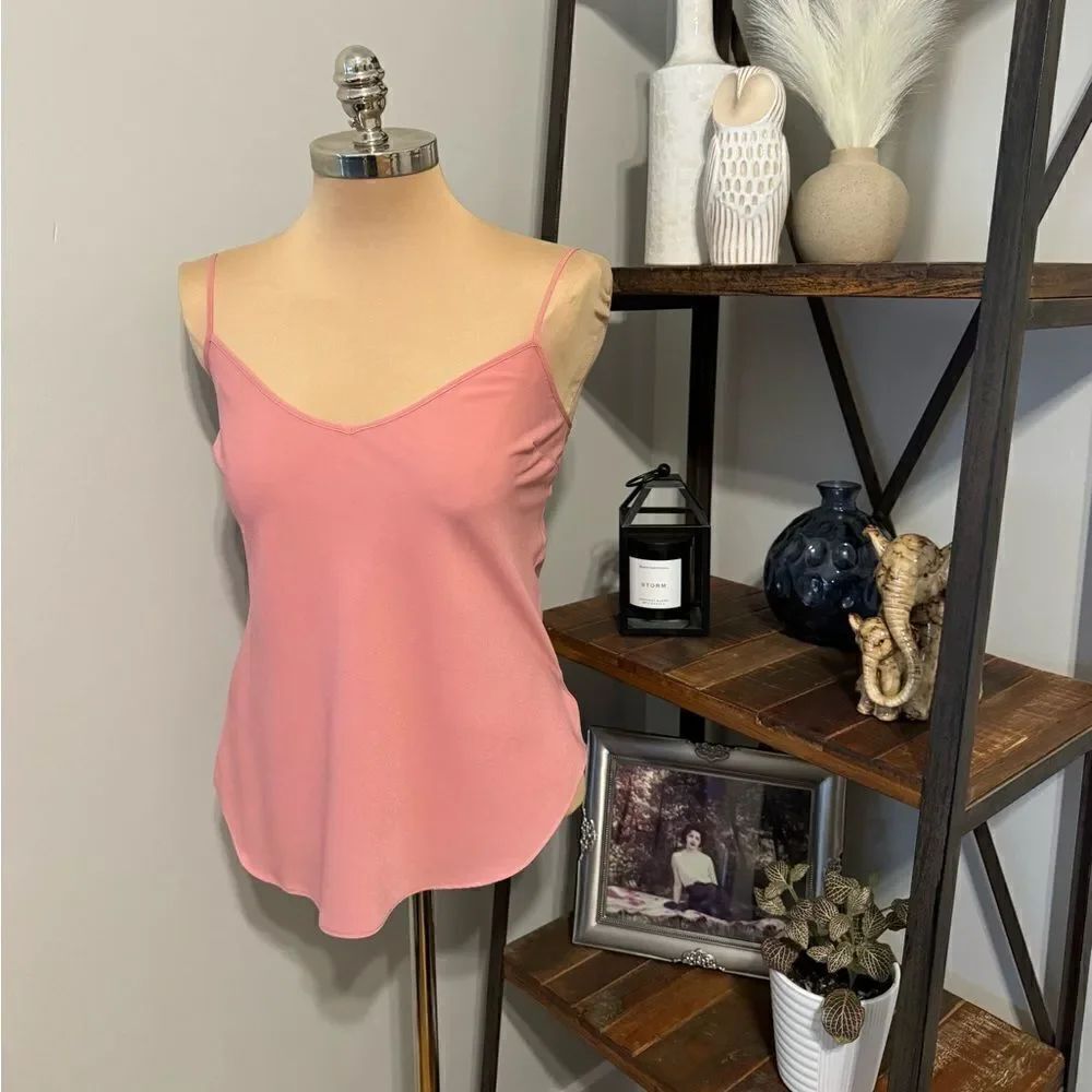 Veronica Beard Womens SZ 4/Small Pink Spaghetti Strap Camisole Tank Top Silk